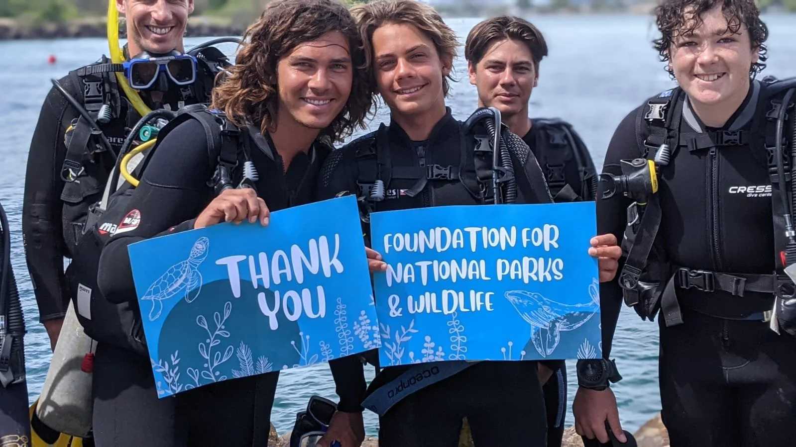 Divers surveying the reef during the Jungarra Ngarrian Conservation Project